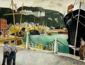 MARJORIE HAWKE 1894-1979,Harbour Scene,1939,David Lay GB 2022-11-03