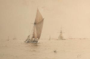 MARKES Albert Ernest 1865-1901,Lower reaches on the Thames,John Nicholson GB 2022-11-20