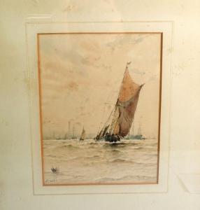 MARKES Albert Ernest 1865-1901,Thames Lugger,Smiths of Newent Auctioneers GB 2024-01-04
