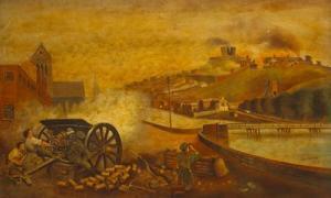 MARKEY Thomas 1885-1967,Civil War. The First Shot, Drogheda,1922,Whyte's IE 2015-10-17