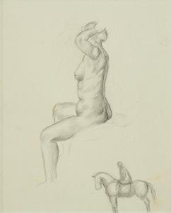 MARKIEVICZ Constance 1868-1927,Nude and Horse Study,Morgan O'Driscoll IE 2025-01-27