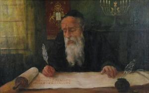 MARKIEWICZ Casimir Dunin, Count 1874-1932,Żyd piszący torę,Rempex PL 2018-04-18