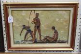 MARKIN Vitaly Alexandrov 1924-1998,Four Rowers on the Water,Tooveys Auction GB 2019-07-17