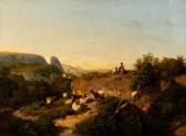 MARKO Andreas 1824-1895,Paesaggio con pastorella e gregge,1869,Art - Rite IT 2021-12-16