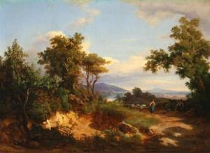 MARKO Karl I 1791-1860,Country Landscape with Mountain,1851,Weschler's US 2013-09-20