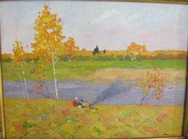 MARKOV Leonid 1926-2002,Paysage au bord d'une rivière,Art Valorem FR 2021-03-01