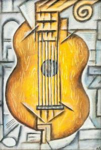 MARKOVNA MAGARIL EUGENIA 1902-1987,a guitar and entitled, 'Guitar' on verso,888auctions 2020-05-21