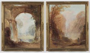 MARKS Ferdinand Louis 1861-1943,Coppia di dipinti raffiguranti paesaggi ,Capitolium Art Casa d'Aste 2021-07-08