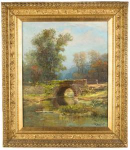 MARLATT Wilson 1837-1911,Stone Bridge with Stream,Cottone US 2017-05-20