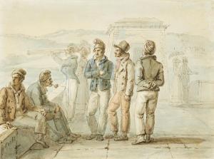MARLET Jean Henri 1771-1847,A group of sailors,Rosebery's GB 2021-07-20