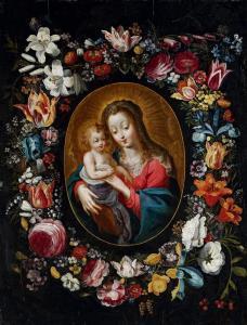 MARLIER PHILIPP 1573-1669,MADONNA MIT KIND IN EINEM BLÜTENKRANZ,Lempertz DE 2012-05-12