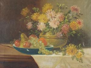 MARLOT V 1800-1900,Still life flowers and fruit,Eastbourne GB 2021-04-21