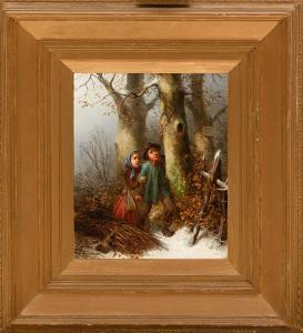 MAROHN Ferdinand 1839-1842,Children collecting wood,Deutsch AT 2021-07-07