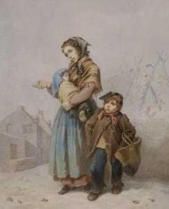 MAROHN J,Mother and children in winter,Gorringes GB 2021-08-09