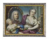 MAROLLES ANTOINE ALEXANDRE 1705-1752,PORTRAIT OF ALADY AND A CHILD GARLANDING A PORT,1740,Sotheby's 2019-07-04