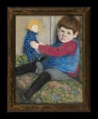 MARQUARD Otto 1881-1969,Knäblein mit Puppe,Zeller DE 2021-03-25