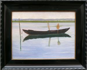 MARQUARD Otto 1881-1969,Ruderboot im See vor Allensbach,Geble DE 2021-04-24