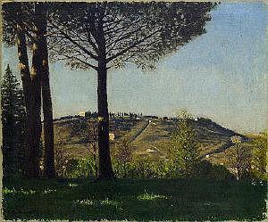 MARQUARDT Bruno 1878-1916,Hillside viewed from a glade,Rosebery's GB 2014-10-04