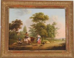 marquardt H. Sophia,Landschaft mit Reisenden aufeinem Pfad,1807,Palais Dorotheum AT 2010-04-21