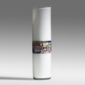 MARQUIS James Richard,Crazy Quilt Banded Cylinder,1979,Rago Arts and Auction Center 2021-05-14