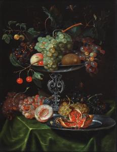 MARREL Jacob,Grapes on a tazza with a pomegranate and other fru,Palais Dorotheum 2023-05-03