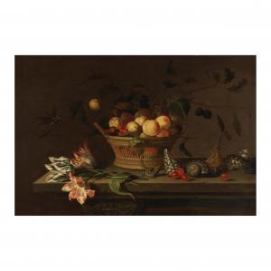 MARREL Jacob,Nature morte avec un panier de fruits, des coquill,Cornette de Saint Cyr 2023-04-19
