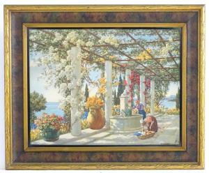 MARRIOTT Frederick & Pickford,A French Riviera pergola with figures,Claydon Auctioneers 2020-12-31