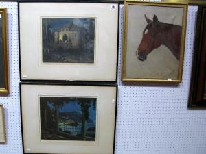 MARRIOTT Frederick & Pickford,Amalfi and The Old Gateway, Bruge,Sheffield Auction Gallery 2017-08-11