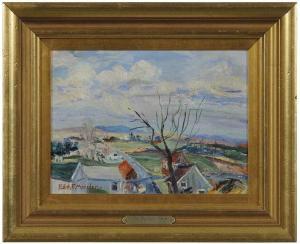 Marsden Edith Frances 1880-1946,New England Farm,1930,Brunk Auctions US 2018-09-14