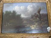 MARSH Charles F,Wooded river scene with figures in a boat,Bellmans Fine Art Auctioneers 2010-08-04