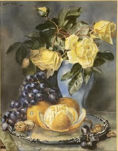 MARSH Edwin 1900-1900,Still life of flowers and fruit,1921,Gilding's GB 2021-09-21