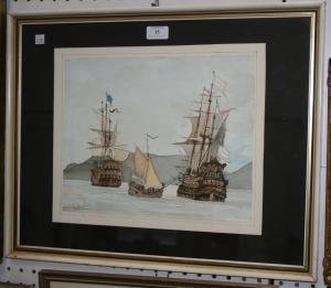 MARSH Geoffrey,Men-o````-war in Coastal Waters,Tooveys Auction GB 2013-07-10