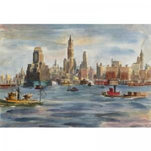 MARSH Reginald,A VIEW OF THE WOOLWORTH BUILDING FROM THE EAST RIV,1938,Sotheby's 2009-09-30