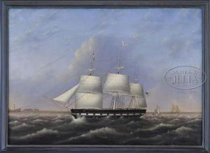 MARSH William A 1800-1800,PORTRAIT OF THE AMERICAN SHIP VIOLA,1845,James D. Julia US 2010-02-04