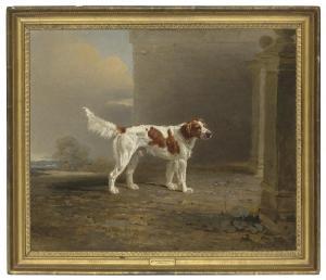 MARSHALL Benjamin 1768-1835,A white setter in a landscape by a gateway,1802,Christie's GB 2022-07-08