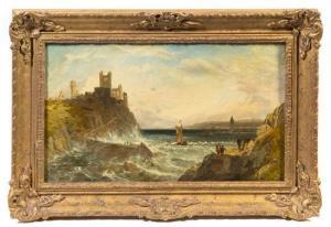 MARSHALL Charles 1809-1890,Seascape with Castle Ruins,1865,Hindman US 2017-10-16