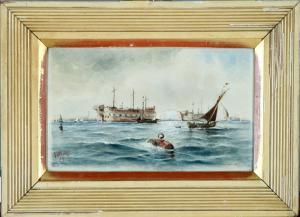 MARSHALL F.D,Old ships in Porthmouth Harbour,1897,Bruun Rasmussen DK 2007-10-30