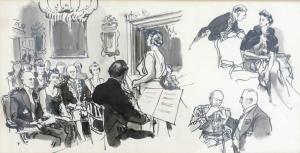MARSHALL Francis 1901-1980,concert at the Austrian embassy,Batemans Auctioneers & Valuers 2024-02-03