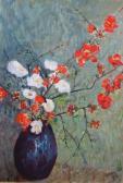 MARSHALL Joan 1932,A still life with Japonica in a blue vase,1893,Dickins GB 2009-03-14