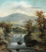 MARSHALL R,Figure beside a waterfall in a glen,Shapes Auctioneers & Valuers GB 2007-07-07