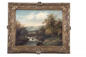 MARSHALL Roberto Angelo Kittermaster 1849-1923,Landscape scene with two figures (one fishing) ,Keys 2024-03-26