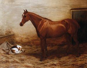MARSON Thomas E 1800-1900,'Hebe' - A chestnut hunter in a stable,Bonhams GB 2009-09-16