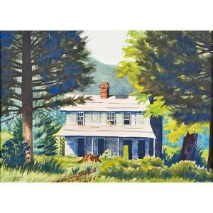 MARSTELLER W.H 1900,Farmhouse in the woods,Rago Arts and Auction Center US 2014-09-14