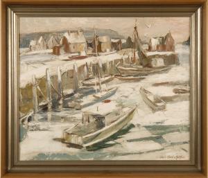 MARSTON Charles Gordon 1898-1980,Gloucester Harbor in winter,Eldred's US 2012-03-30