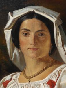 MARSTRAND Wilhelm 1810-1873,A portrait of a young Italian woman,Bruun Rasmussen DK 2024-03-04