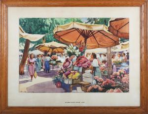 MARTEL Jan # Joel,'Summer Flower Market, Nice',1954,Tooveys Auction GB 2023-01-18