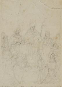 MARTELLINI Gaspare 1785-1857,S Antonio, arcivescovo di Firenze, attorniato da a,Gonnelli 2012-11-17