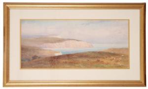 MARTEN Elliot Henry,Coastal landscape with sheep grazing to the foregr,Duke & Son 2023-08-31