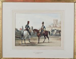 MARTENS Henry 1828-1860,Royal Hussars near a tower,Bellmans Fine Art Auctioneers GB 2020-08-11