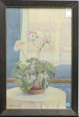 MARTHALER H,Geraniums by the Window,Clars Auction Gallery US 2009-02-07